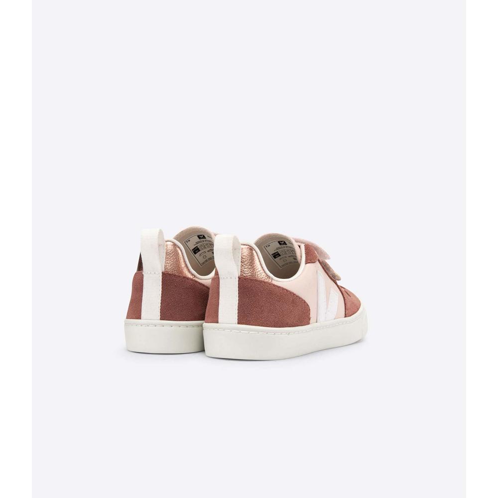 Veja V-10 CHROMEFREE Sneakers Kinderen Bruin | BE 854JPQ